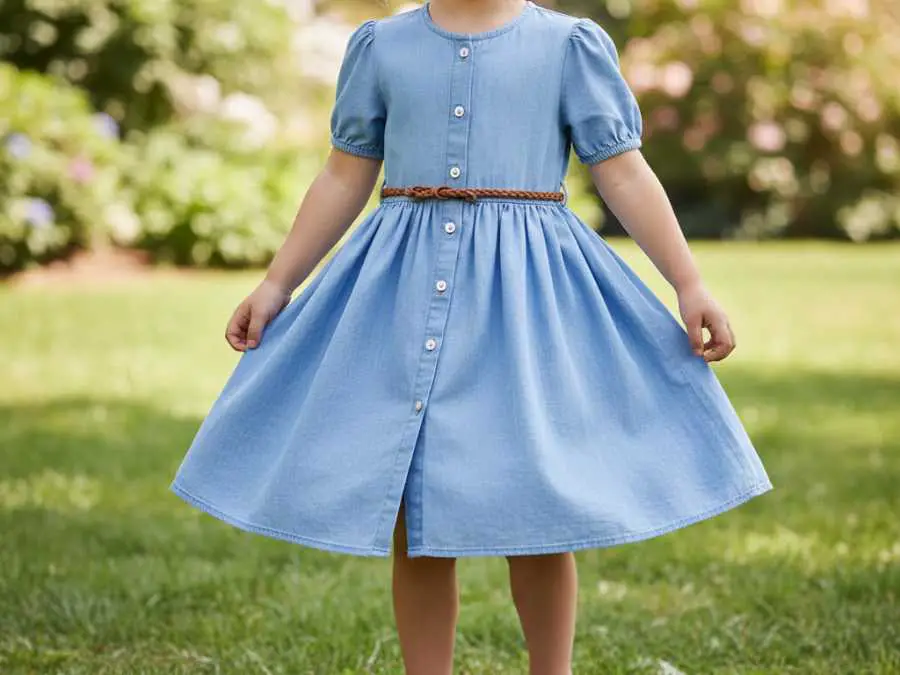chambray-button-front-dress-cute-throwback-kids-fashion-outfit