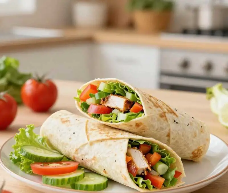 chicken-wrap-with-veggies-tasty-school-lunch-ideas