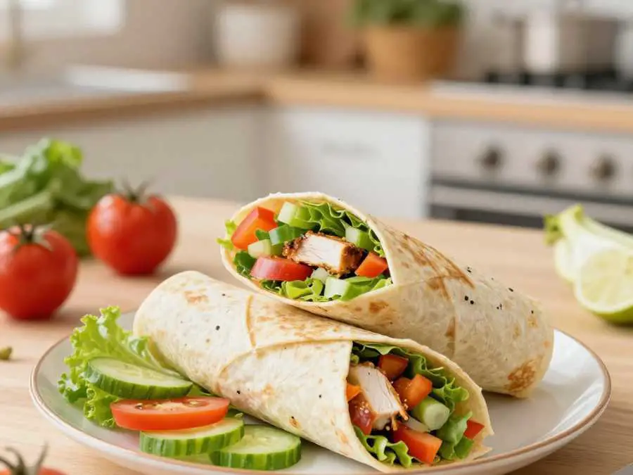 chicken-wrap-with-veggies-tasty-school-lunch-ideas