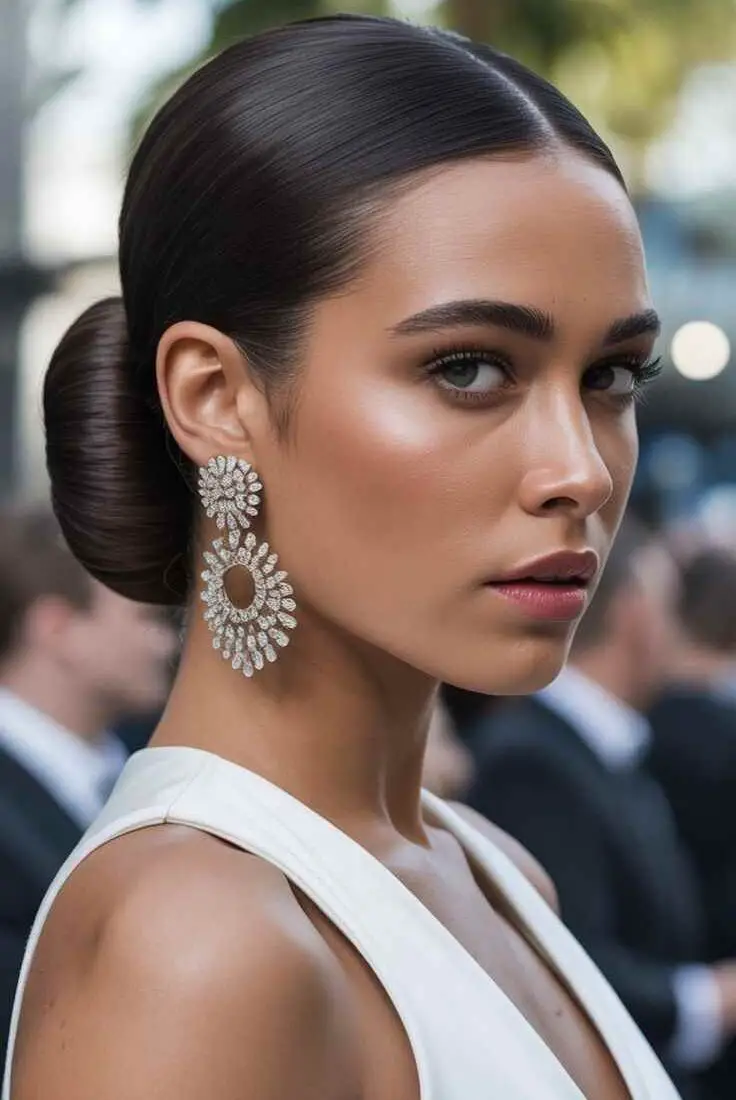 classic-low-bun-simple-wedding-hairstyles