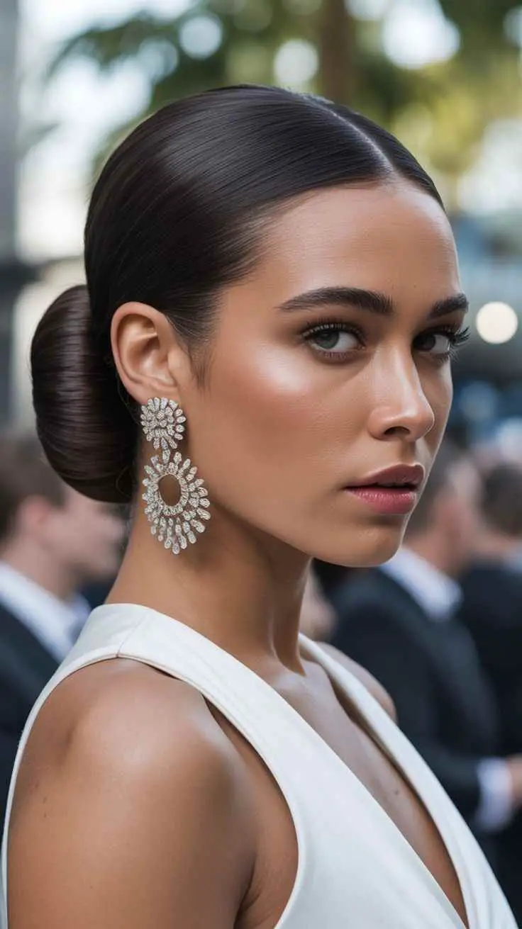 classic-low-bun-simple-wedding-hairstyles