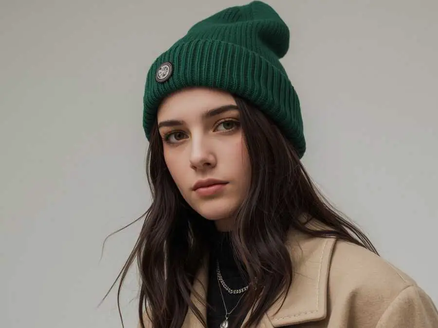 green-beanie-with-a-natural-outfit