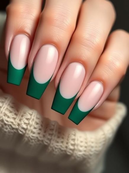 green-french-tips