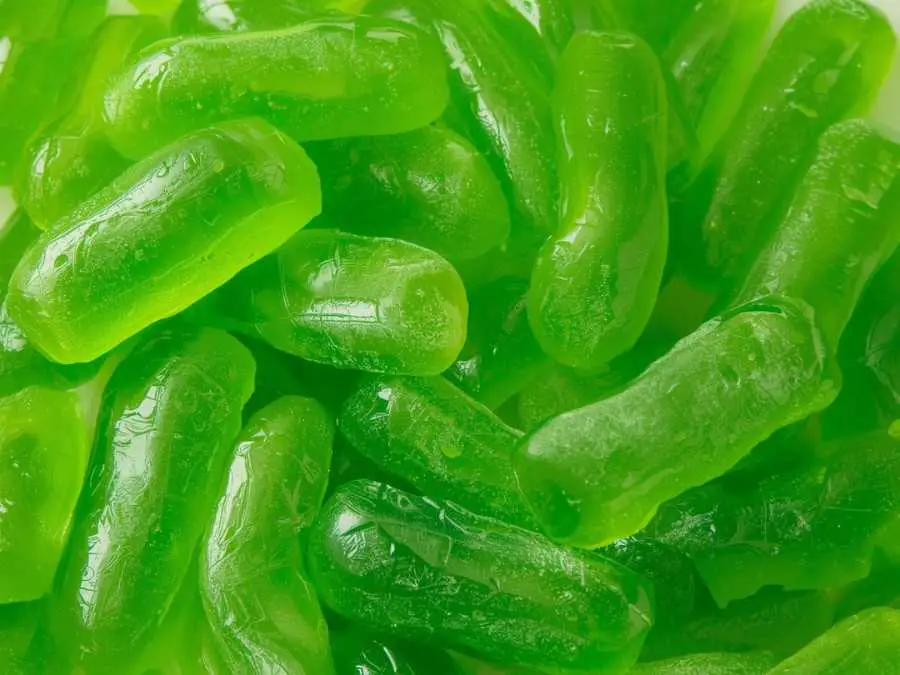 green-gummy-candies