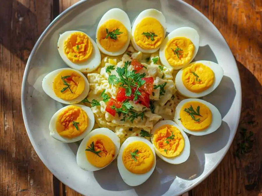 hard-boiled-eggs-with-potato-salad