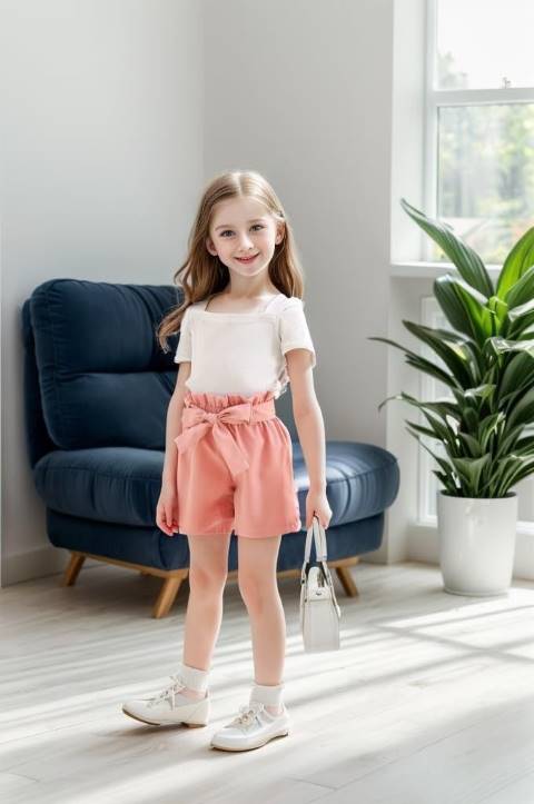 high-waisted-shorts-with-tucked-in-tee-throwback-kids-fashion-outfit