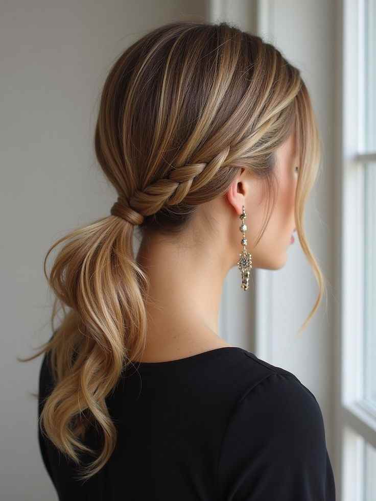 low-twisted-ponytail-simple-wedding-hairstyle