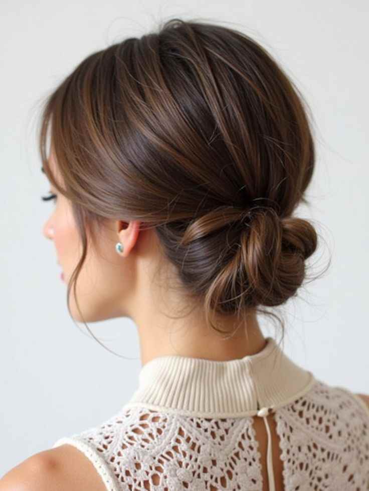 messy-low-bun-simple-wedding-hairstyles