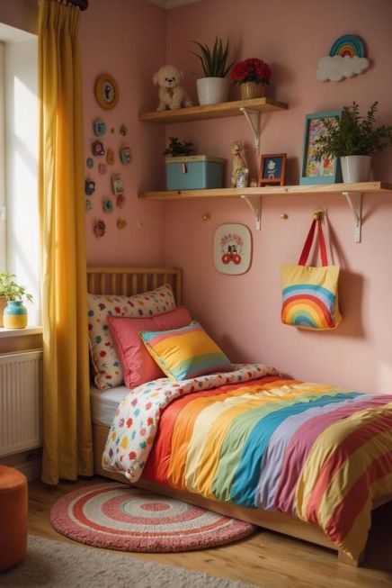 mix-and-match-textiles-retro-kids-room-decor-ideas