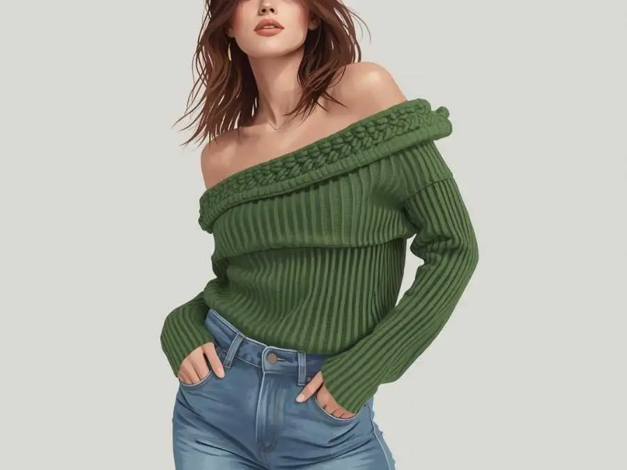 Off-the-Shoulder-Fold-Over-Knit-Top-with-Jean