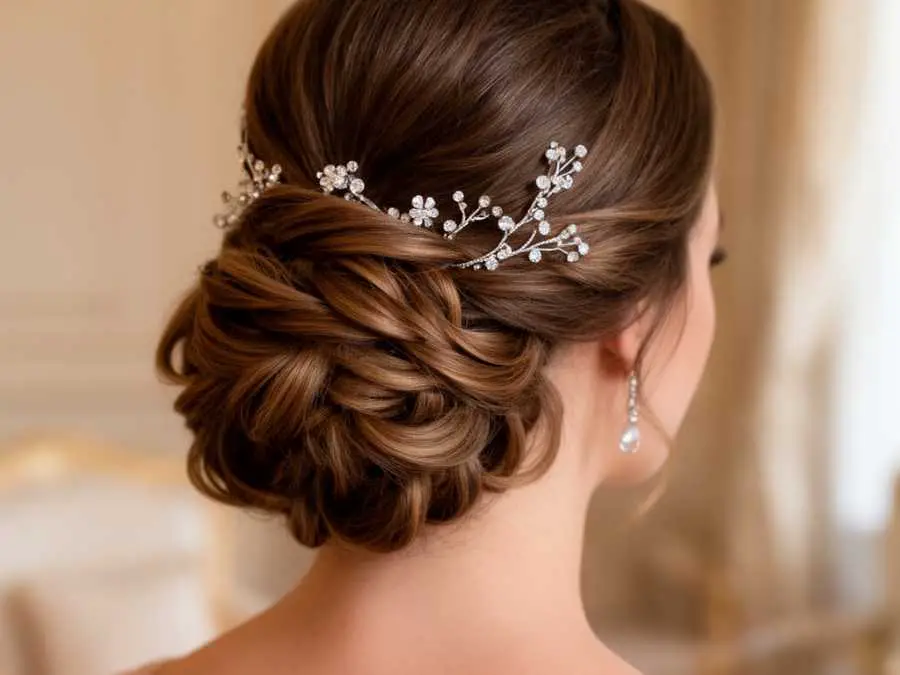 Rolled-Updo-wedding-hairstyle