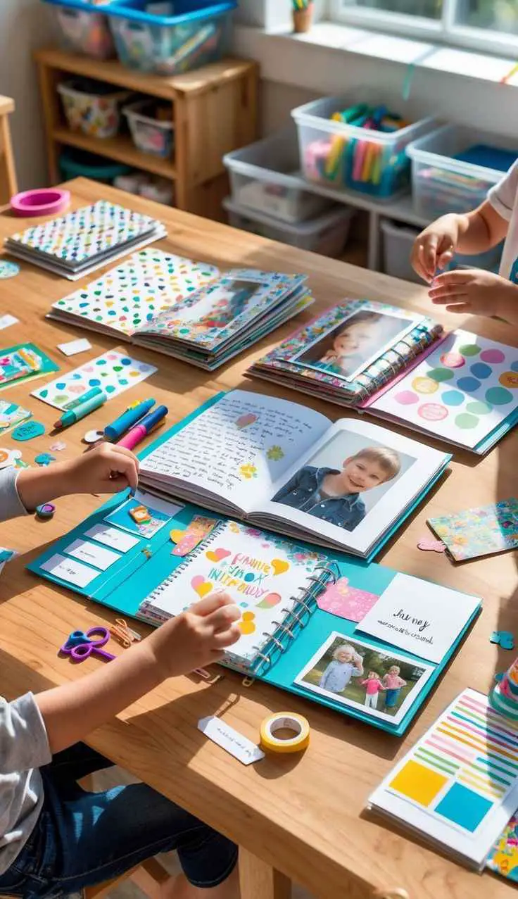 scrapbook-making-creative-90s-inspired-kids-activities