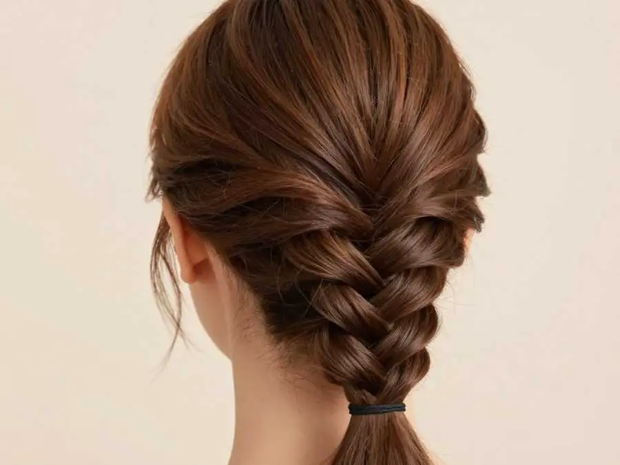 simple-fishtail-braid-wedding-hairstyles