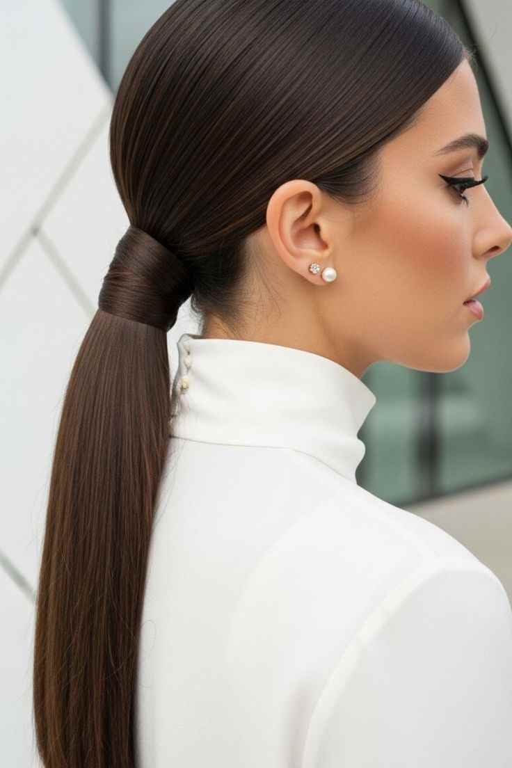 sleek-low-ponytail