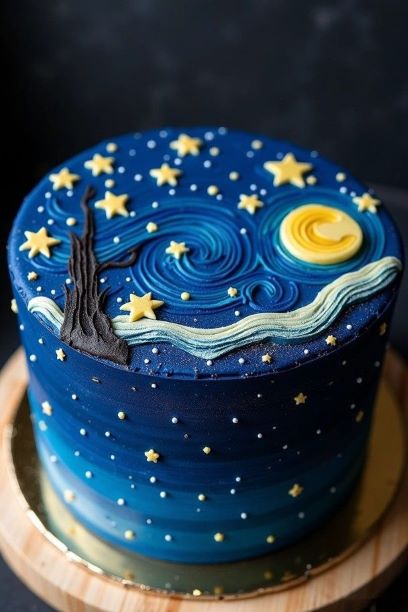 Starry-Night-Berry-Cake
