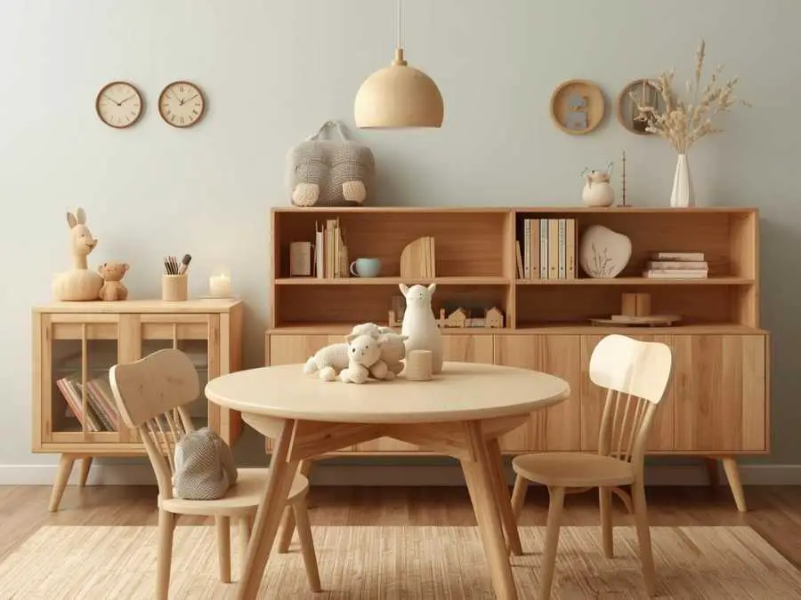 wooden-furniture-with-rounded-edges-kids-room-decor-ideas