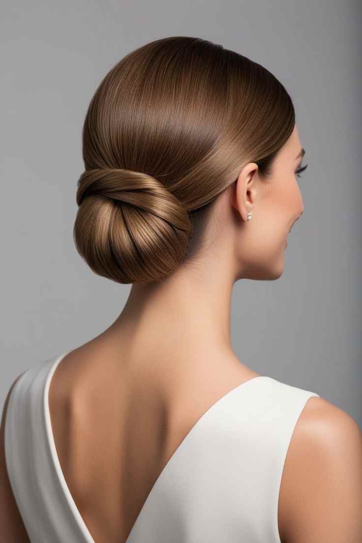 classic-low-bun-lovely-graduation-hairstyles