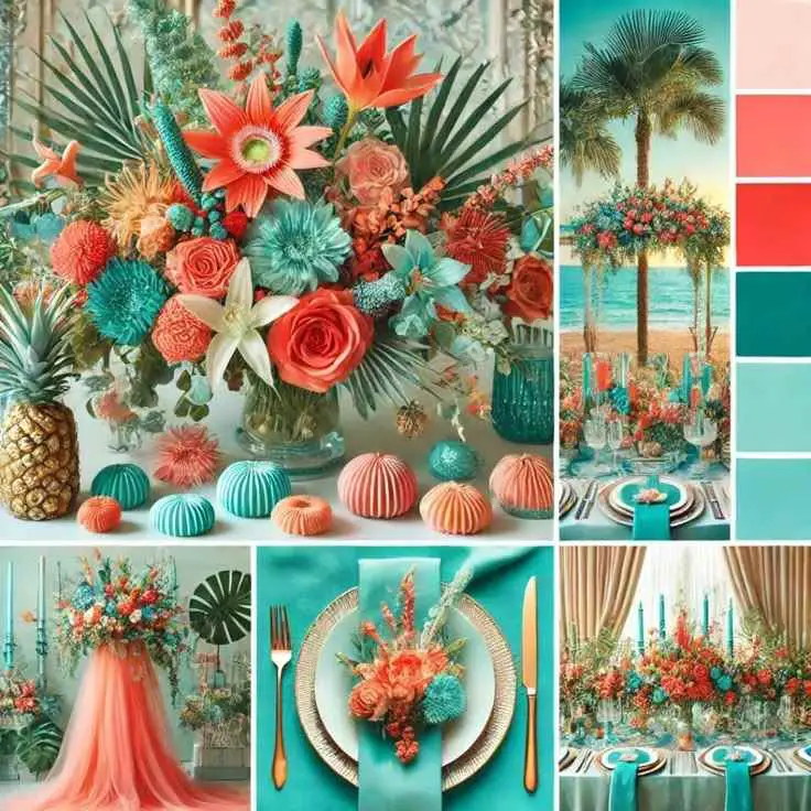coral-and-teal-wedding-color-schemes