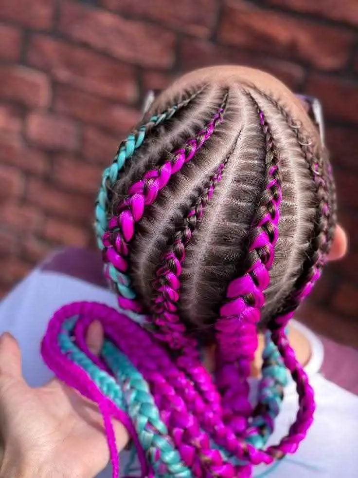 Cornrows-with-Colored-Extensions