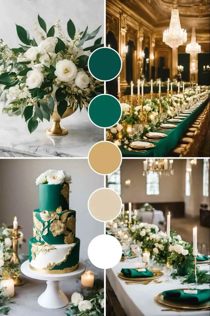 Emerald-Green-and-Gold-wedding-color