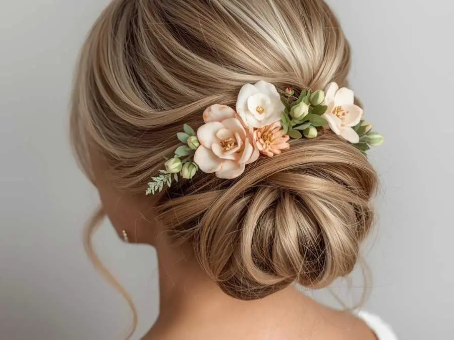 Floral-Inspired-Updo-engagement-hairstyles