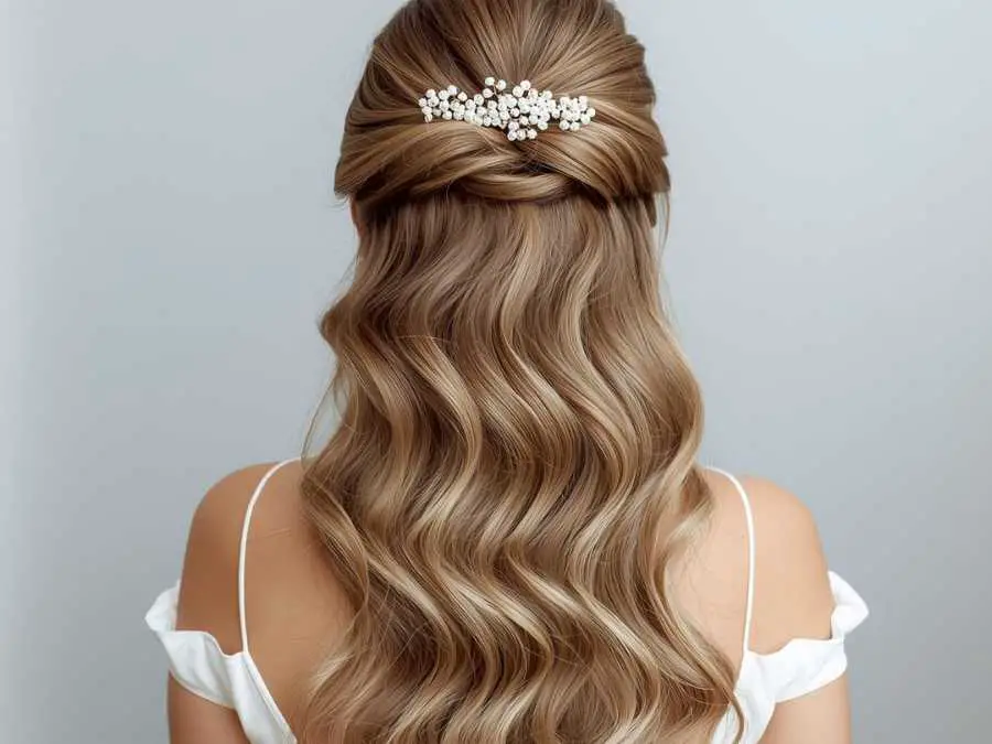Half-Up-Half-Down-Waves-engagement-hairstyles