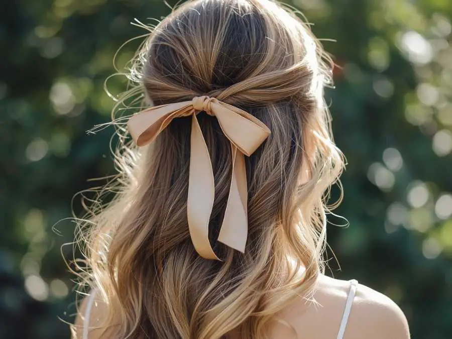 loose-half-up-with-ribbon-tie