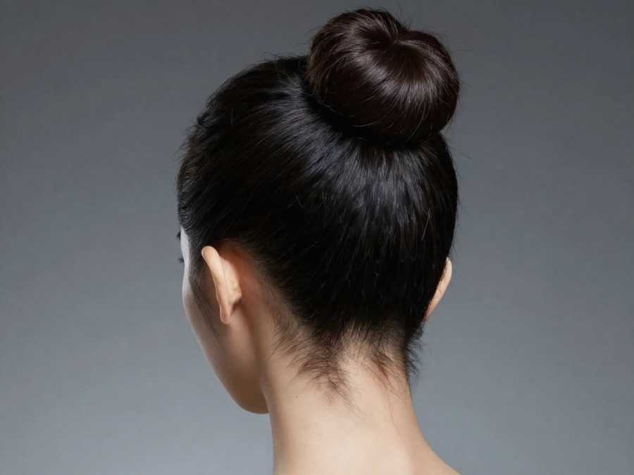 minimalist-knot-bun-bridal-bun-hairstyle