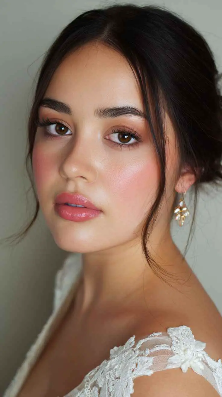 peachy-glow-wedding-makeup-ideas
