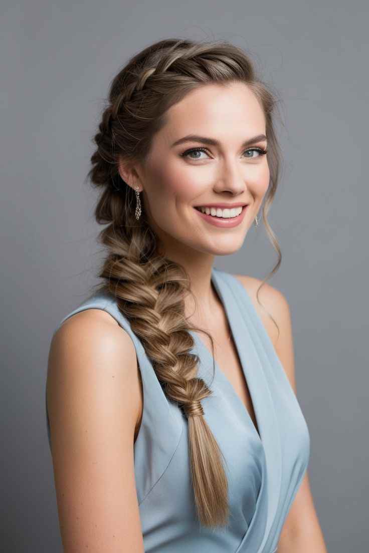 side-swept-fishtail-graduation-hairstyles