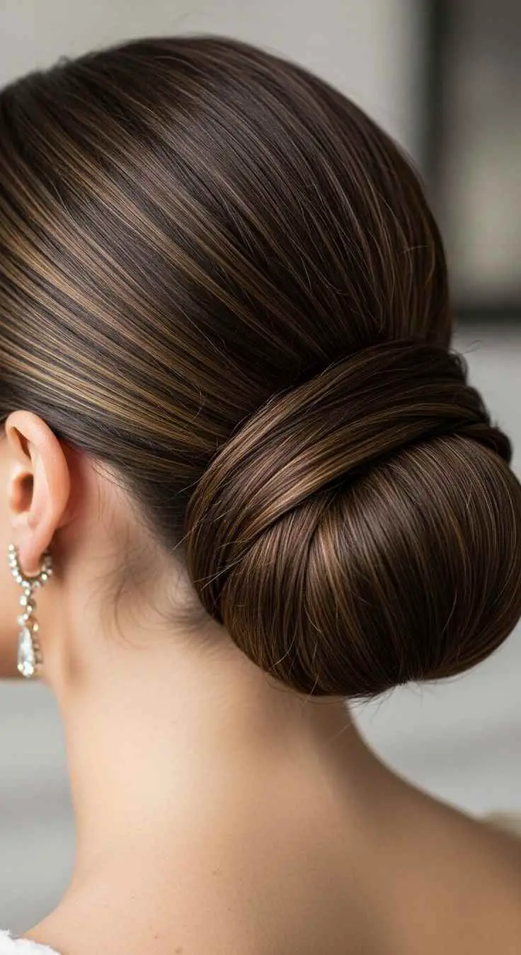 Sleek-Bridal-Chignon