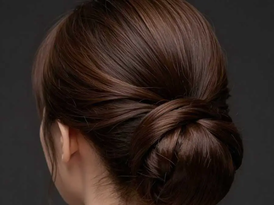 smooth-folded-bun-bridal-bun-hairstyle