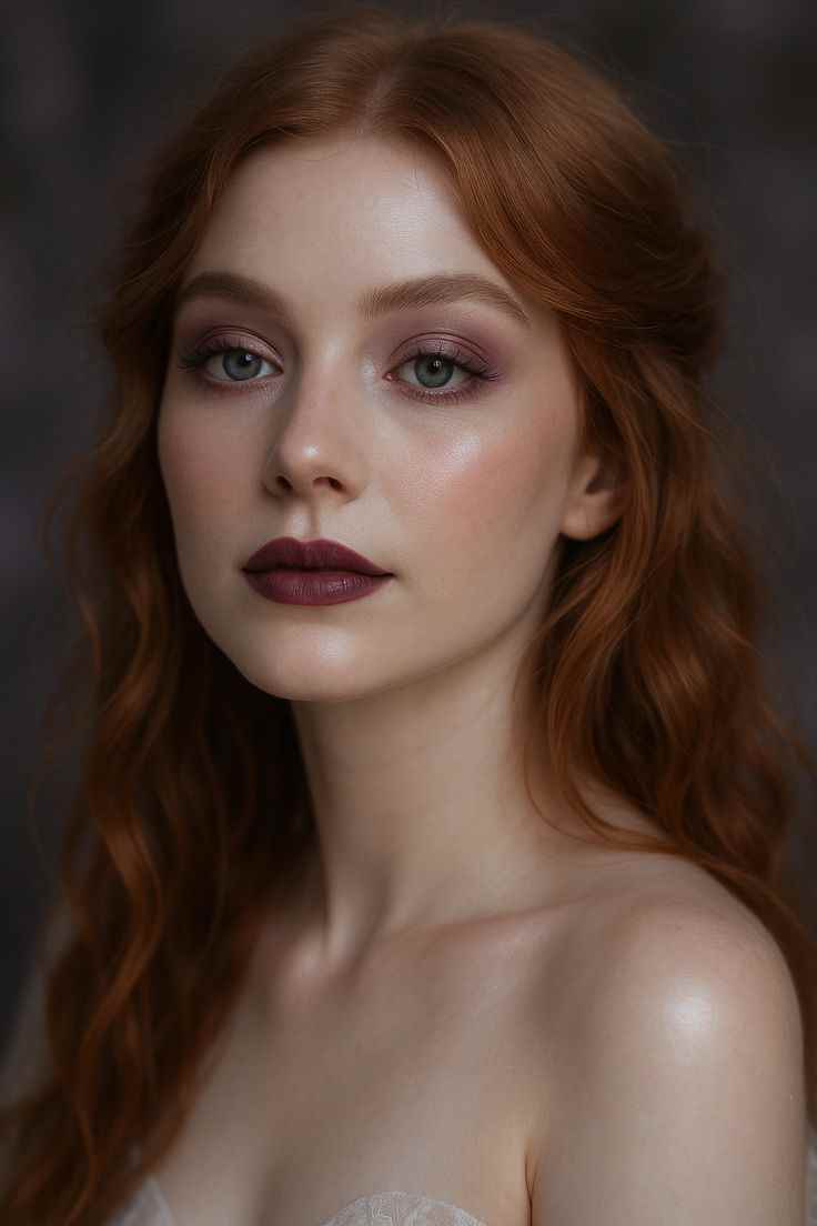soft-plum-hues-wedding-makeup-ideas