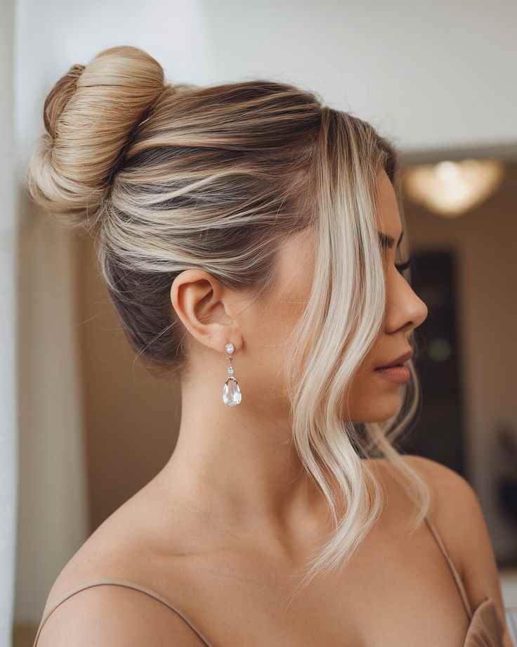 spiral-bun-bridal-bun-hairstyle