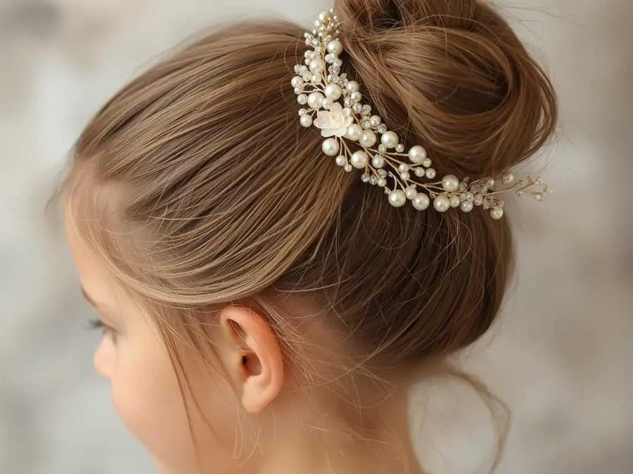 Top-Knot-with-Hair-Accessories-flower-girls-hairstyles