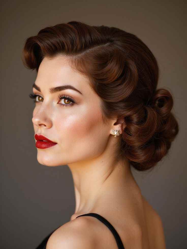 vintage-rolls-graduation-hairstyles