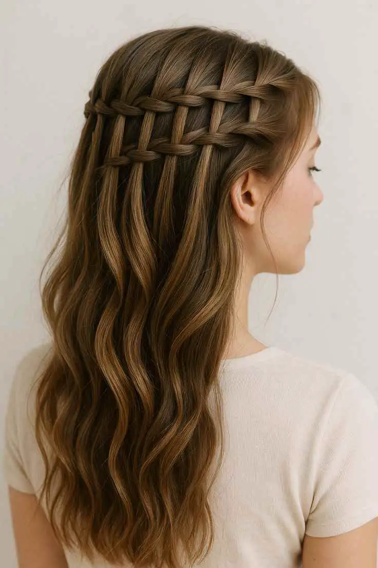waterfall-braid-graduation-hairstyles