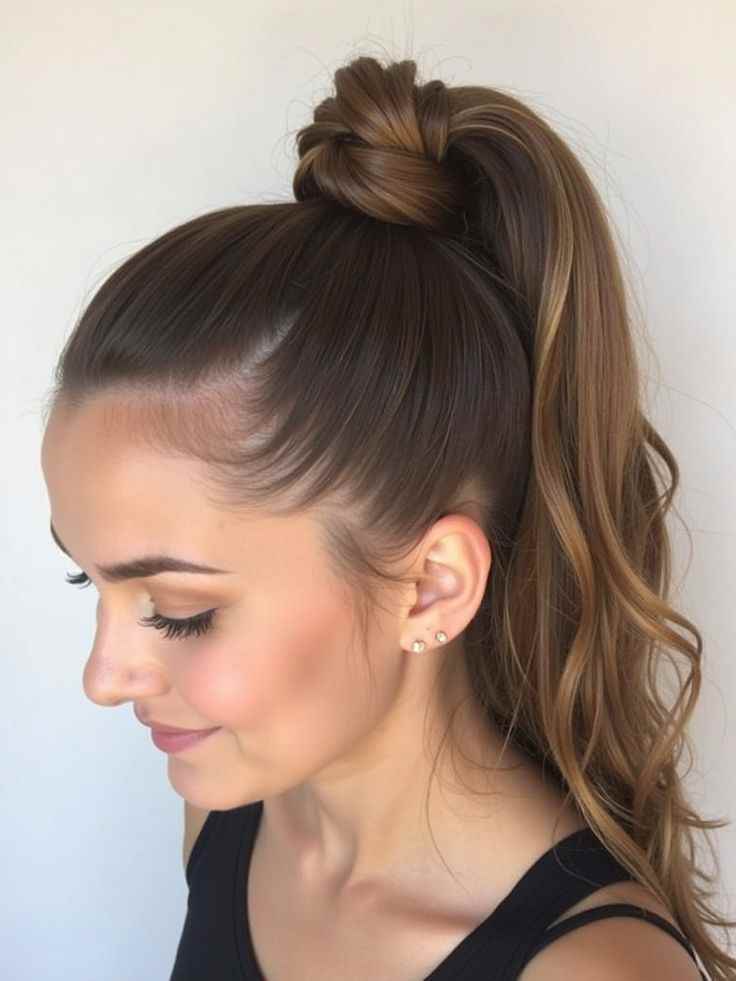 wrapped-ponytail-bun-bridal-bun-hairstyle