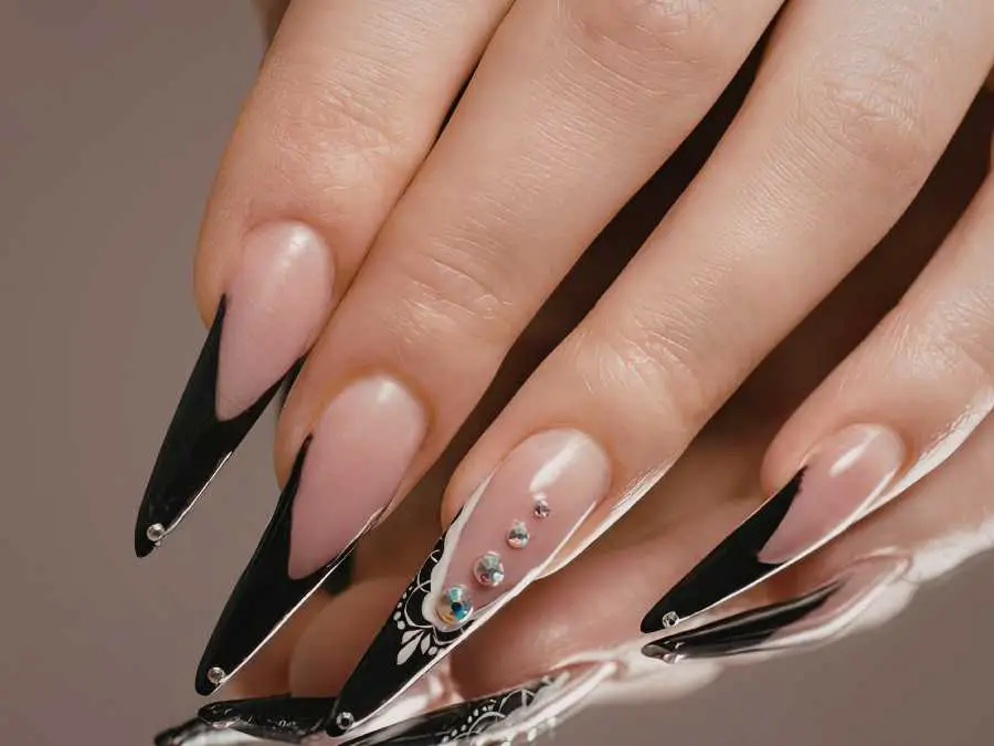 black-french-tips-french-tips-nails