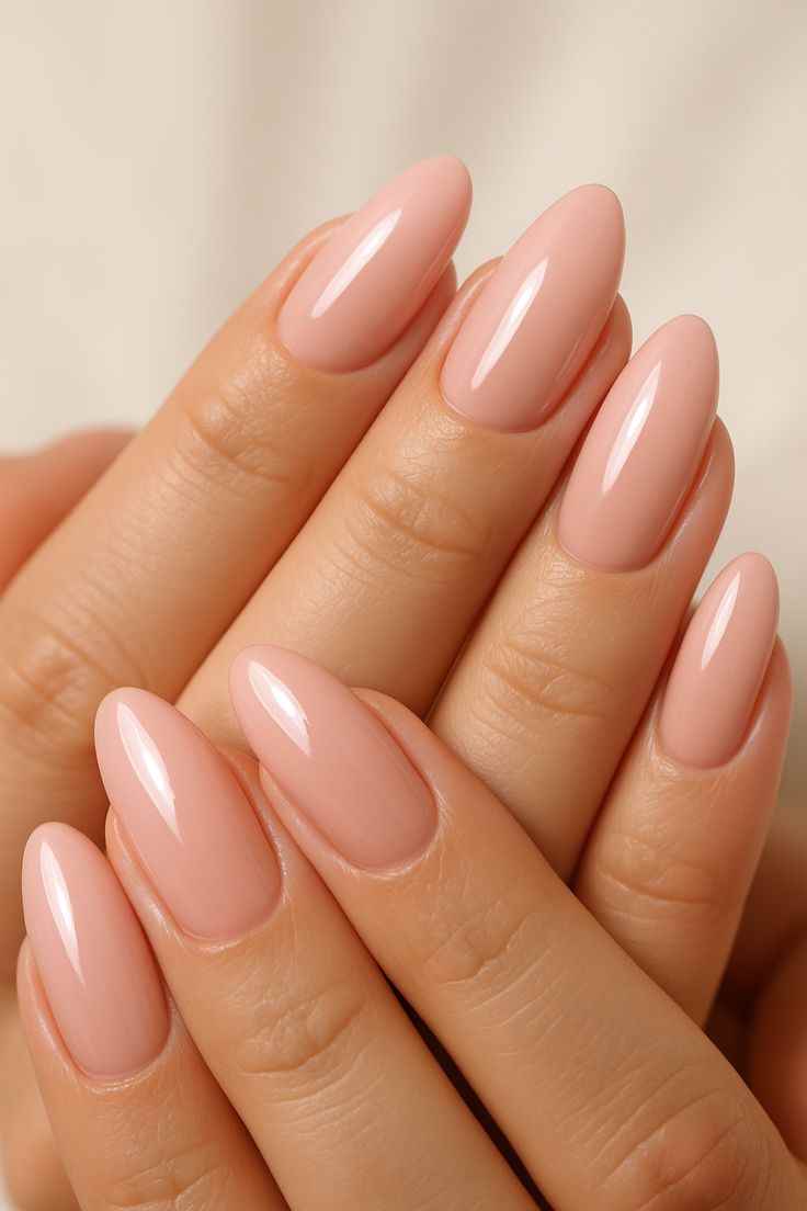 blush-pink-almond-nails-for formal event