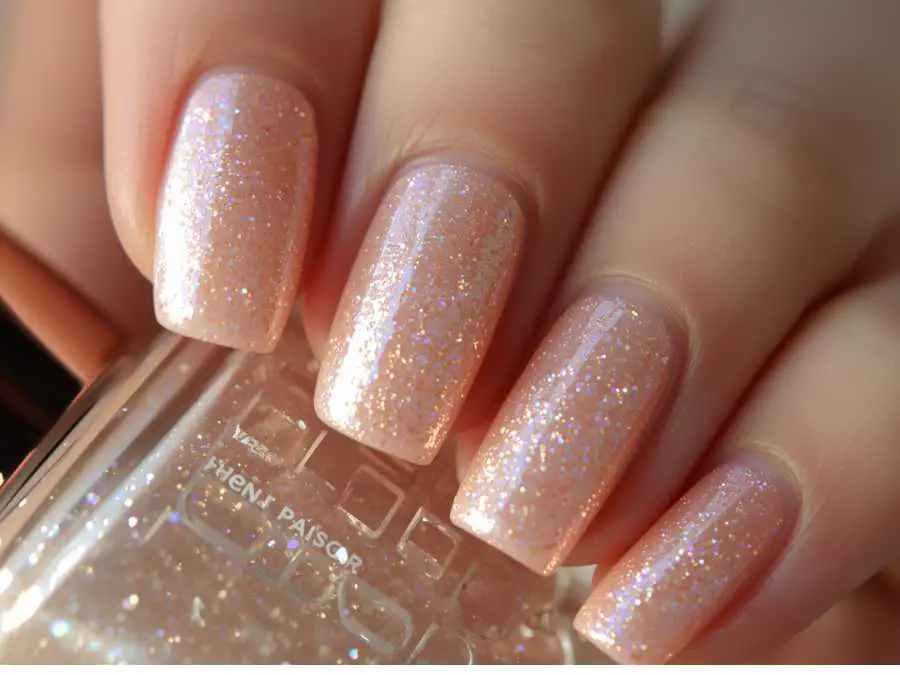 Champagne-shimmer-nails-cute-nail-for-formal-event