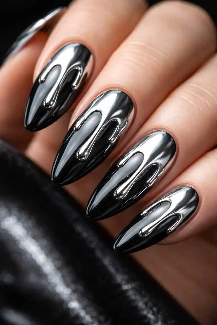 chrome-drip-nails