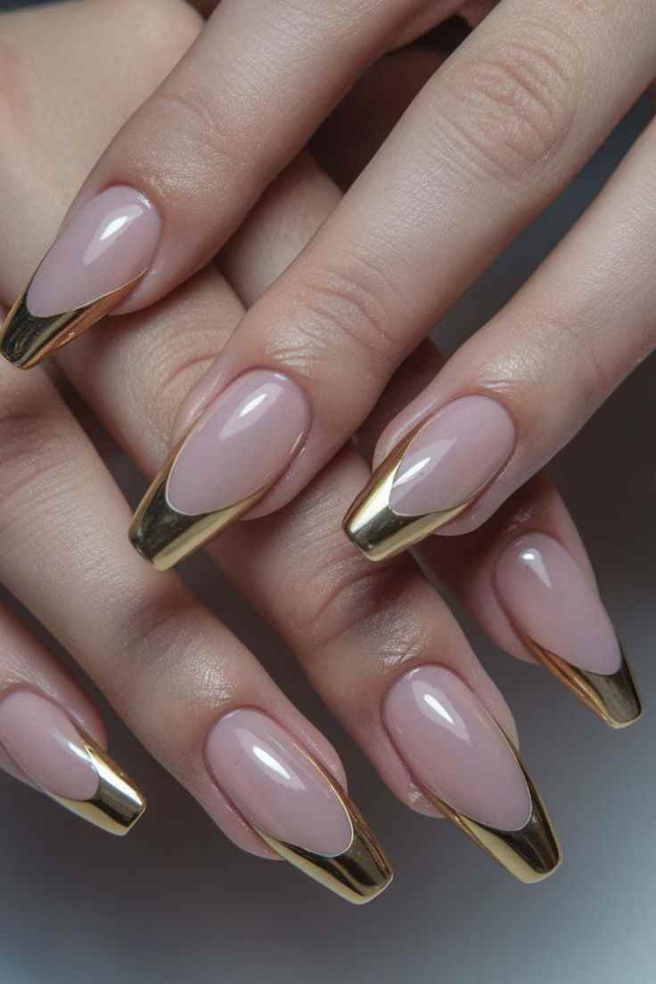chrome-french-tips-chrome-nails-designs