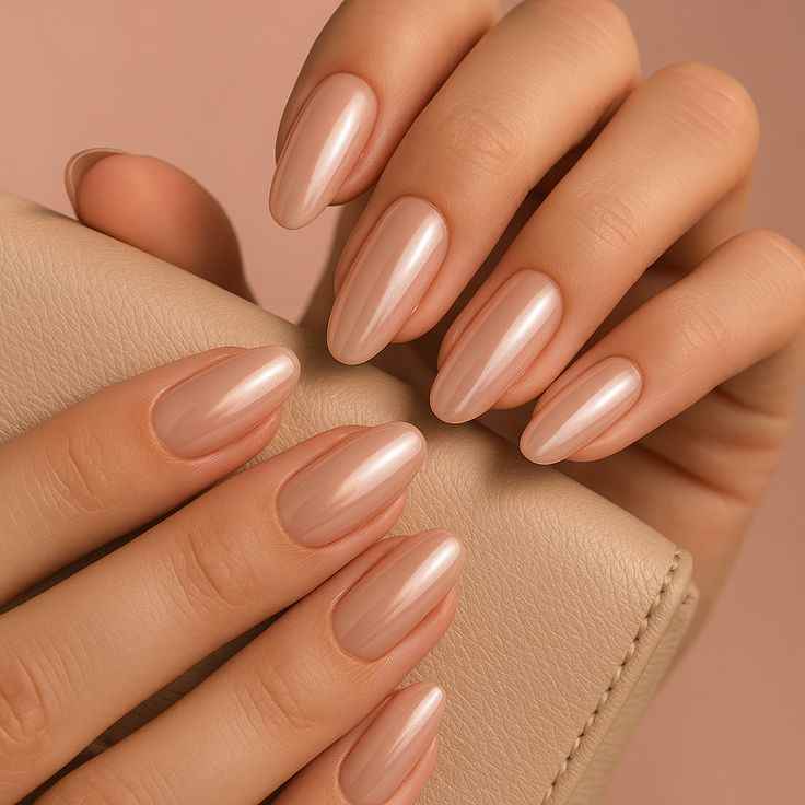 chrome-nude-nail-cute-nail-for-formal-event