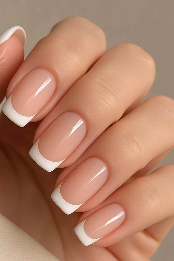 classic-white-french-tips-french-tips-nail