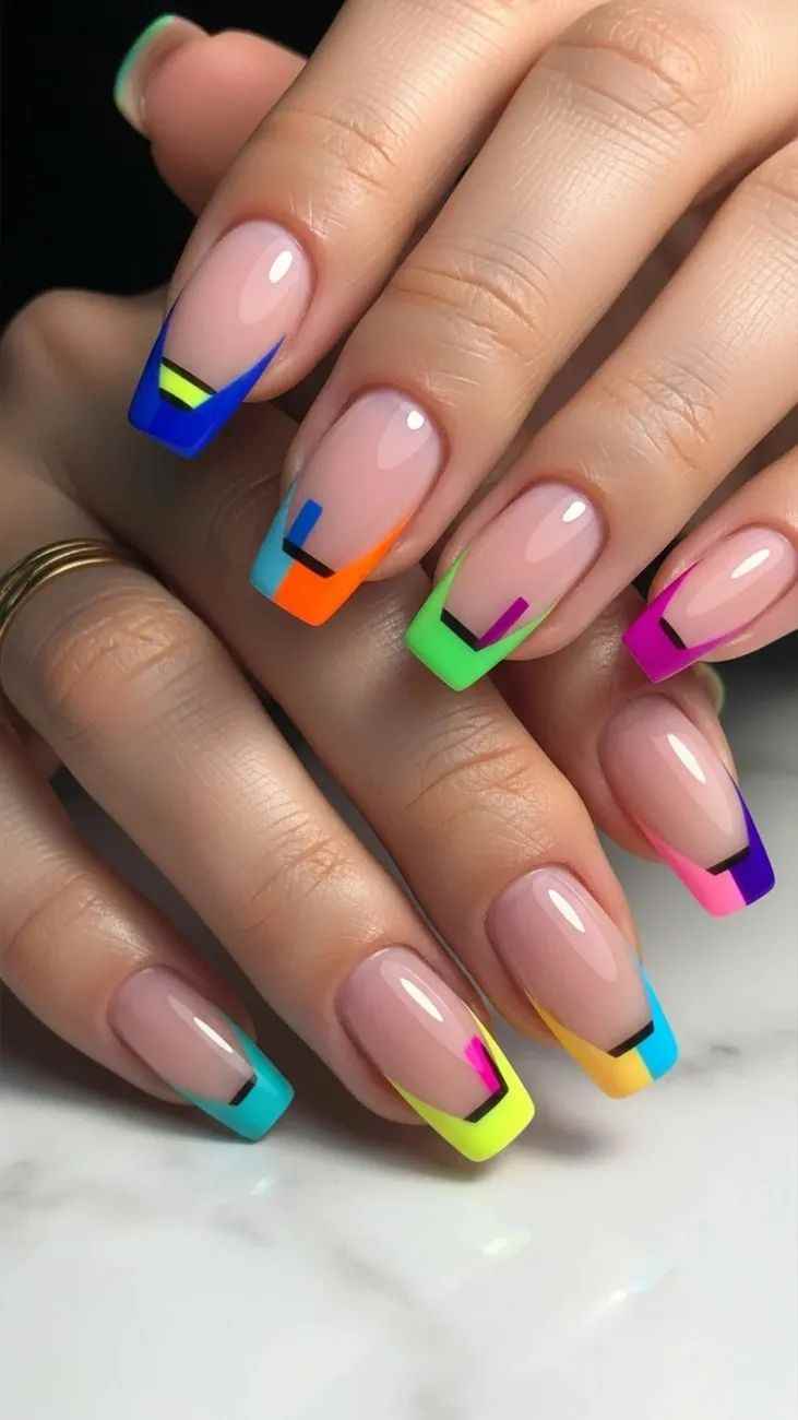 color-blockfrench-tips