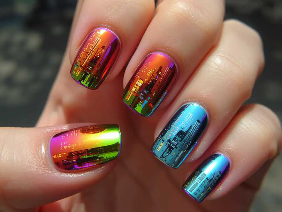 colored-chrome-nails