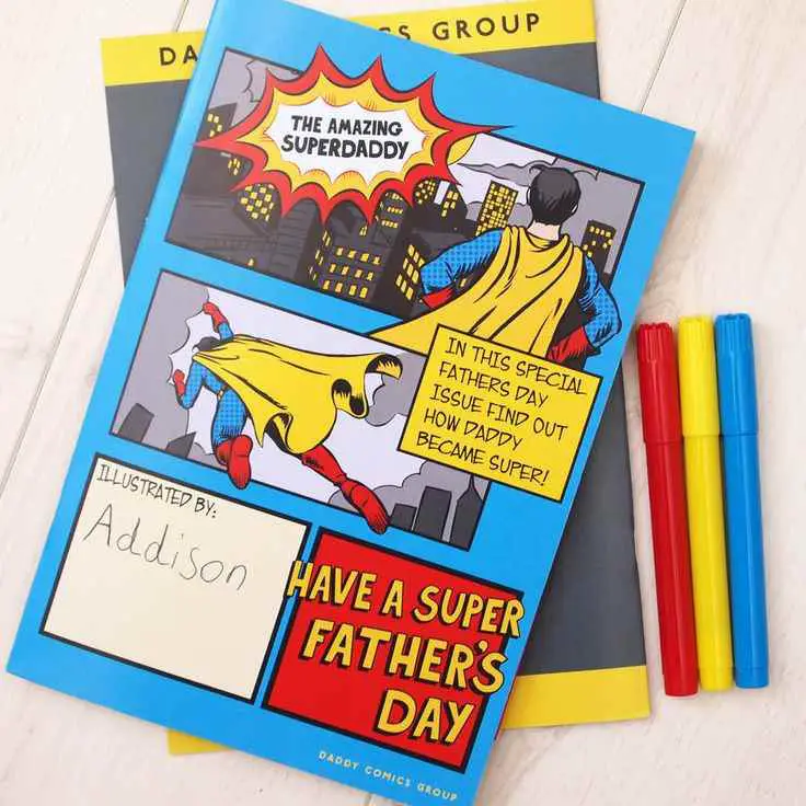 diy-comic-strip-about-dad-father's-day-craft-for-kids
