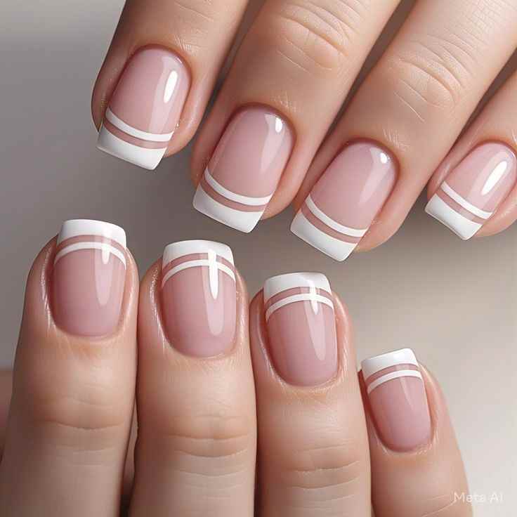 double-line-french-tips