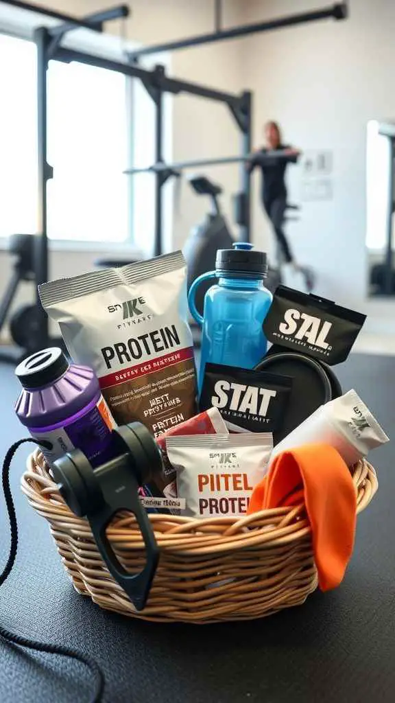 fitness-basket-diy-father's-day-gift-basket